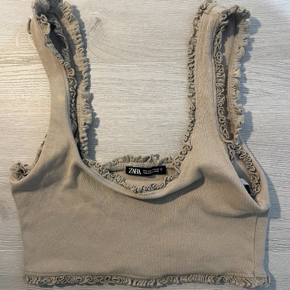 Zara Crop Top with Ruffles